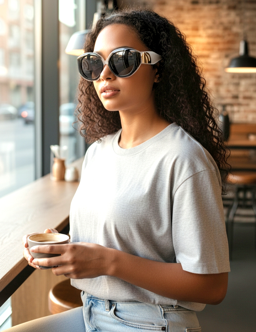 Vintage Oversized Oval-Shaped Sunglasses