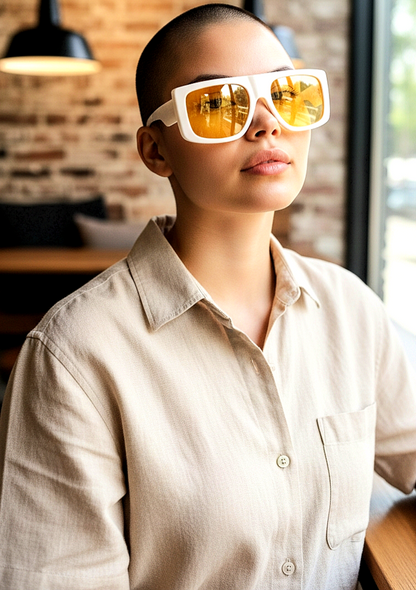 Leisure Oversized Flat-Top Sunglasses
