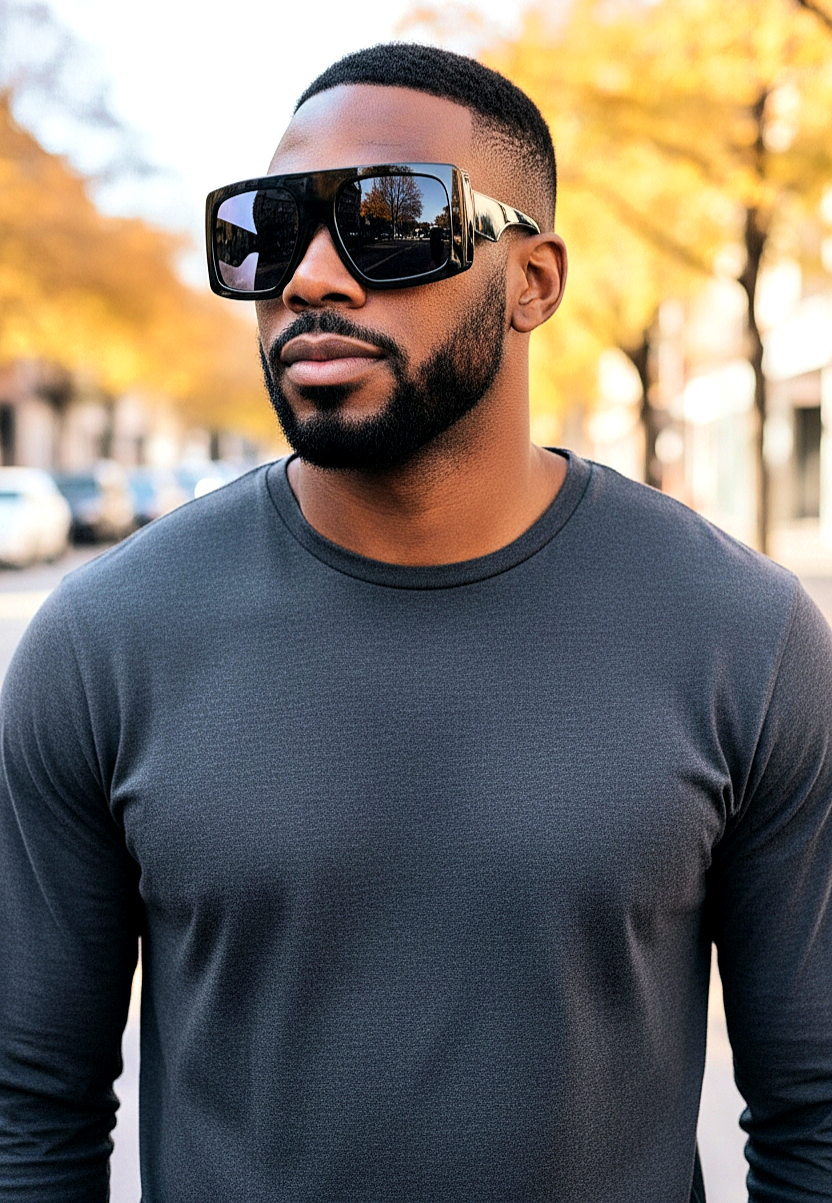 Leisure Oversized Flat-Top Sunglasses