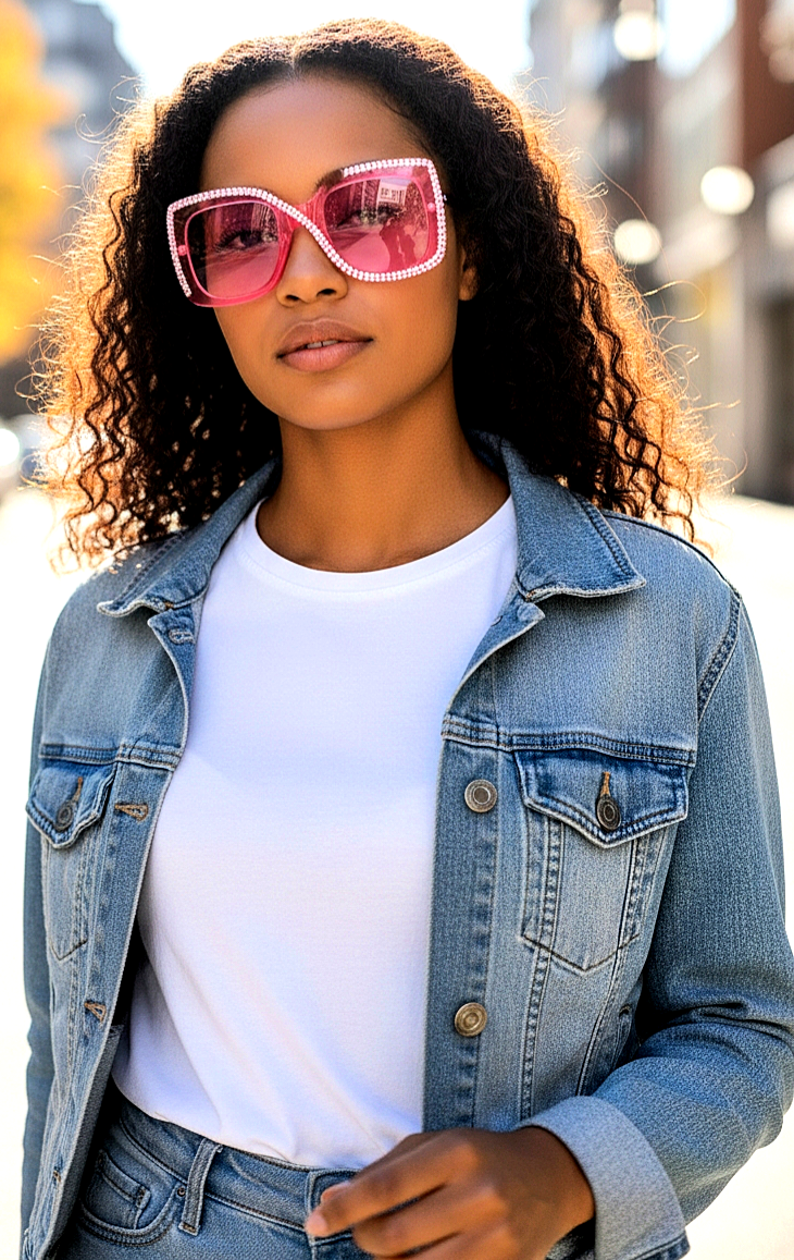 Oversized Luxury Rhinestone Sunglasses