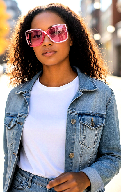 Oversized Luxury Rhinestone Sunglasses