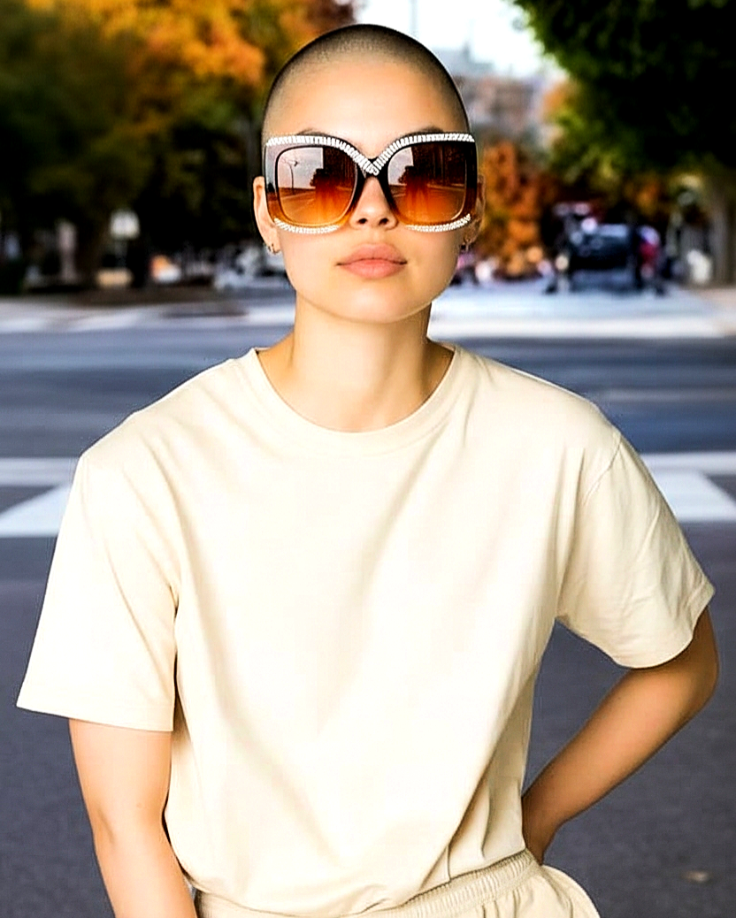 Oversized Luxury Rhinestone Sunglasses