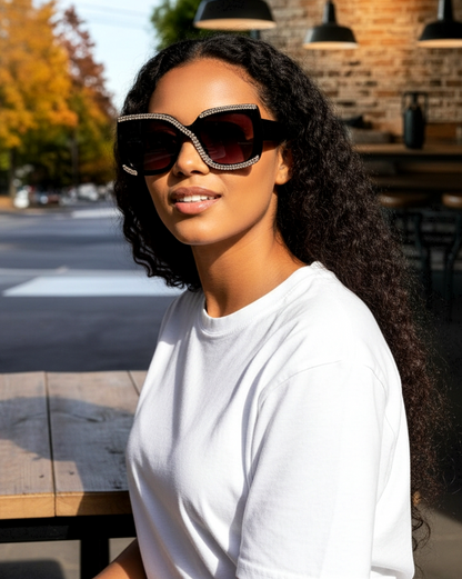 Oversized Luxury Rhinestone Sunglasses