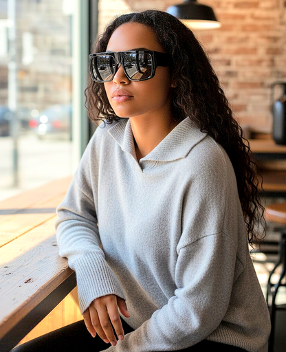 Leisure Oversized Flat-Top Sunglasses