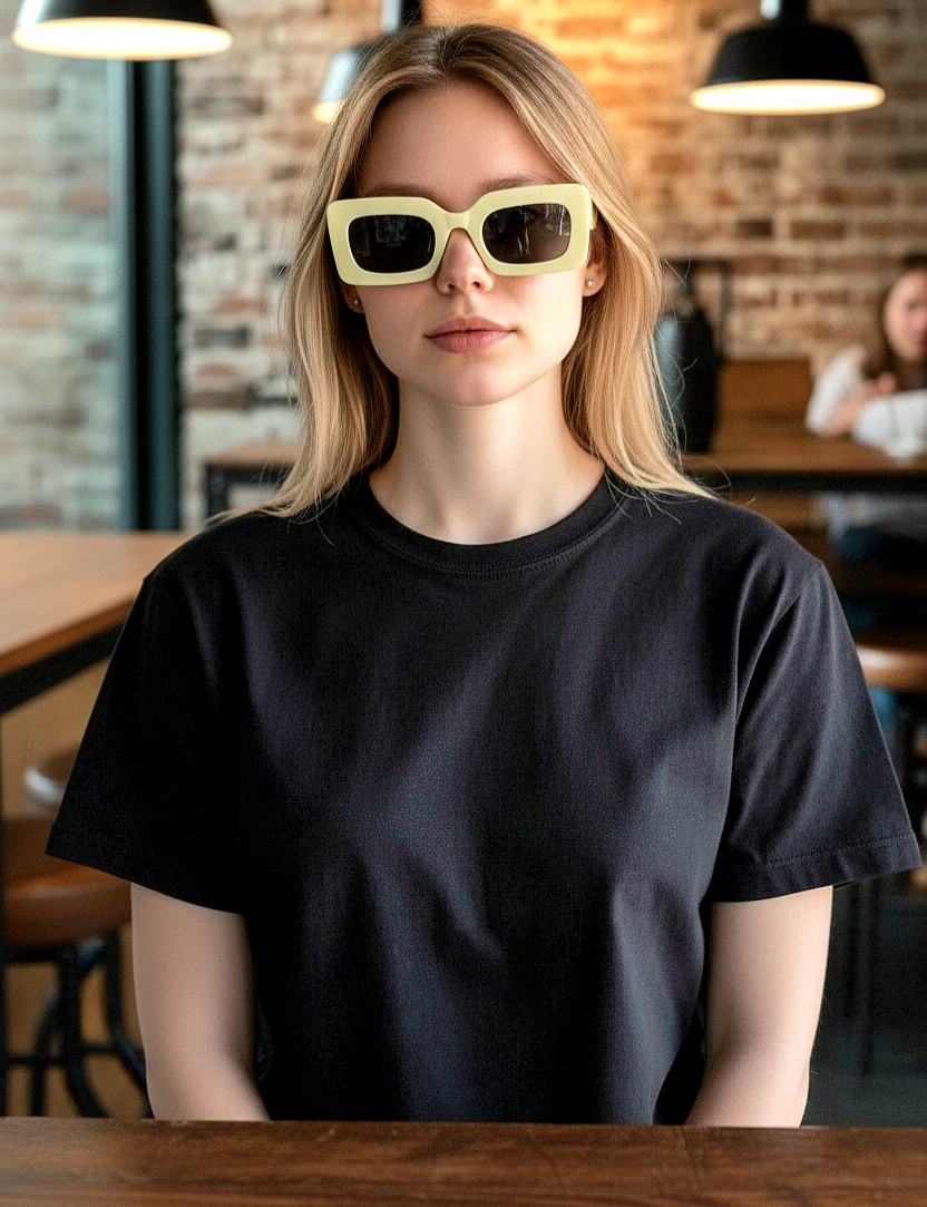 Small Full-Rim Rectangular Shape Frame Sunglasses