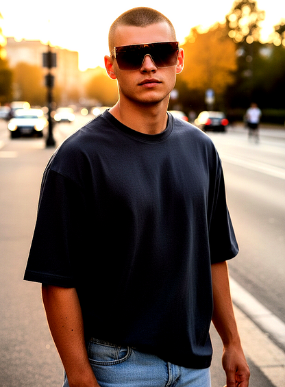 Vintage Rectangular Wrap Sunglasses