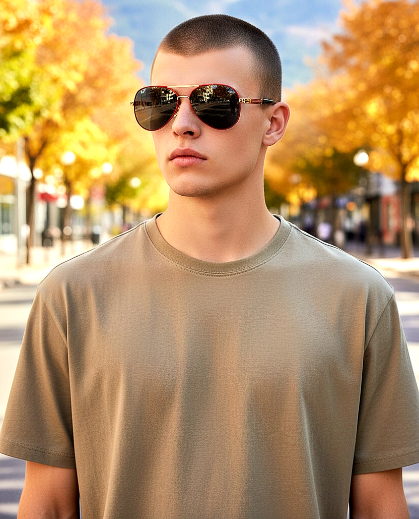 Double Bridge Aviator Sunglasses (Unisex)