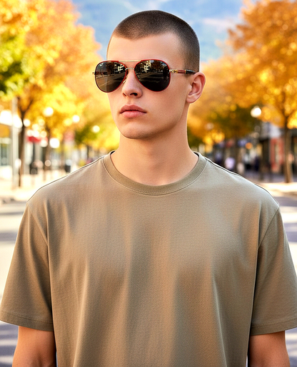 Double Bridge Aviator Sunglasses (Unisex)