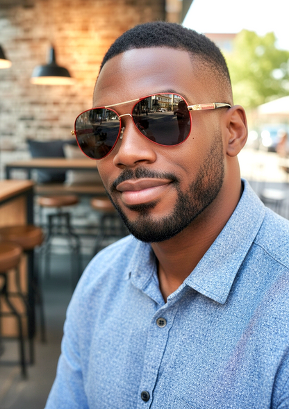 Double Bridge Aviator Sunglasses (Unisex)