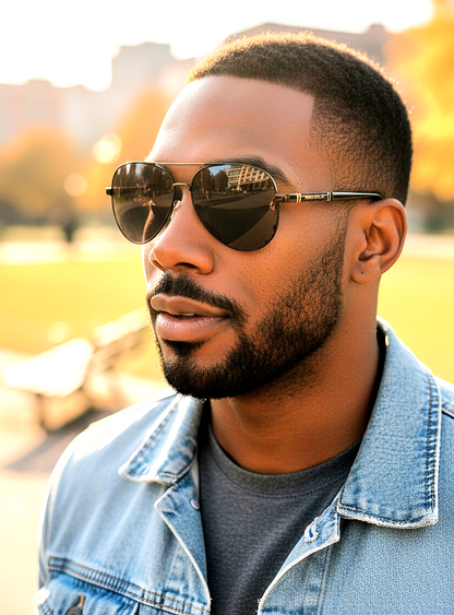 Double Bridge Aviator Sunglasses (Unisex)