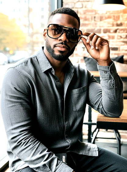 Oversized Vintage Square Pilot Shades