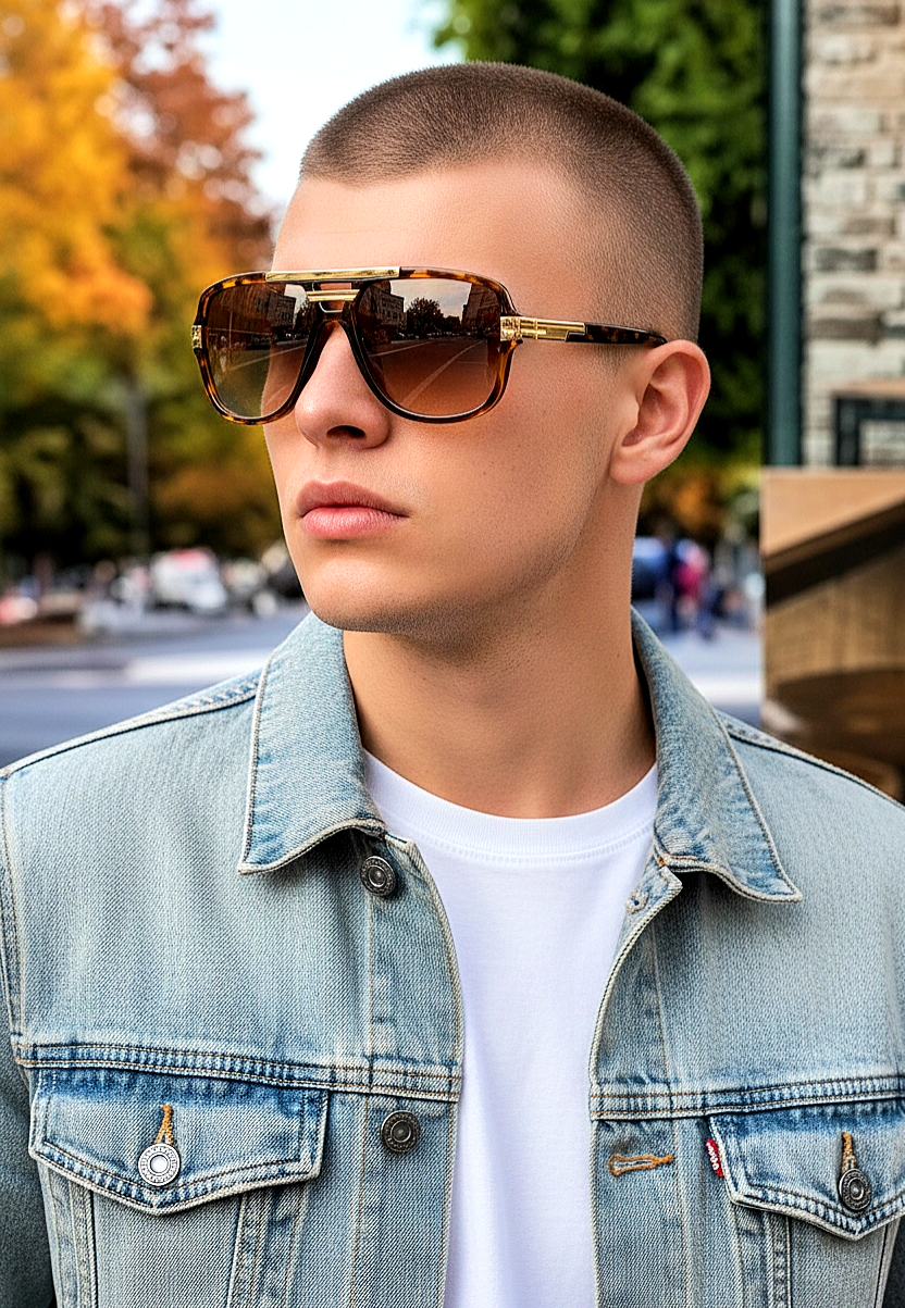 Oversized Vintage Square Pilot Shades