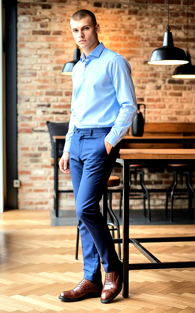 Oxfords Classic Lace-Up Leather Alligator Print Dressy Shoes