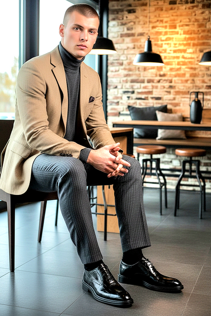 Oxfords Classic Lace-Up Leather Alligator Print Dressy Shoes