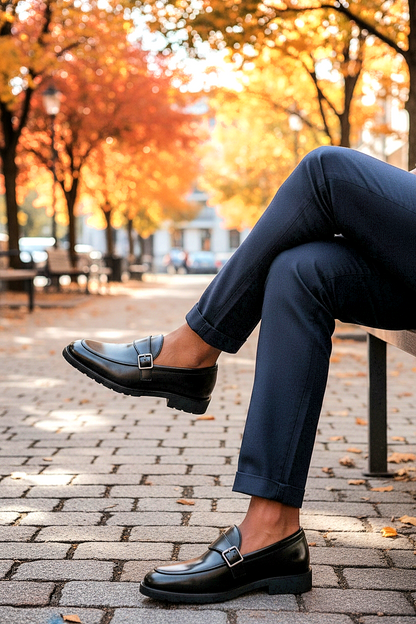 Italian Genuine Leather Penny-Loafers