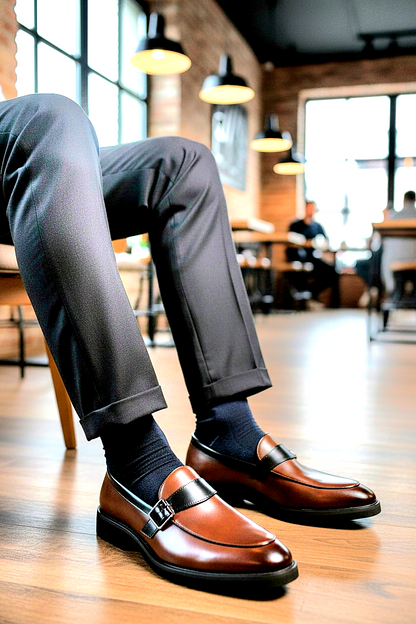 Italian Genuine Leather Penny-Loafers