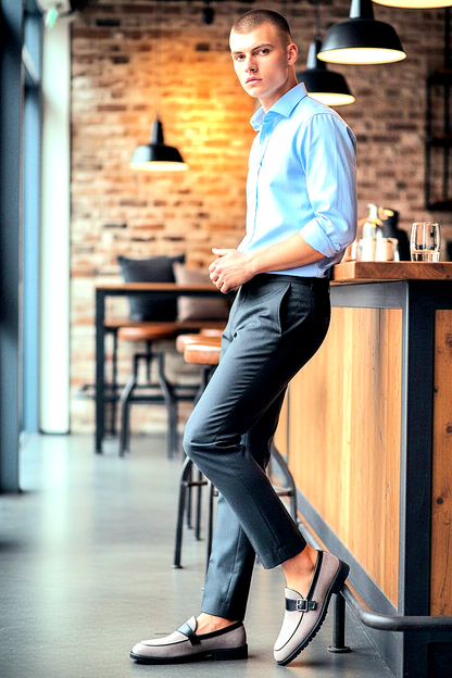 Italian Genuine Leather Penny-Loafers