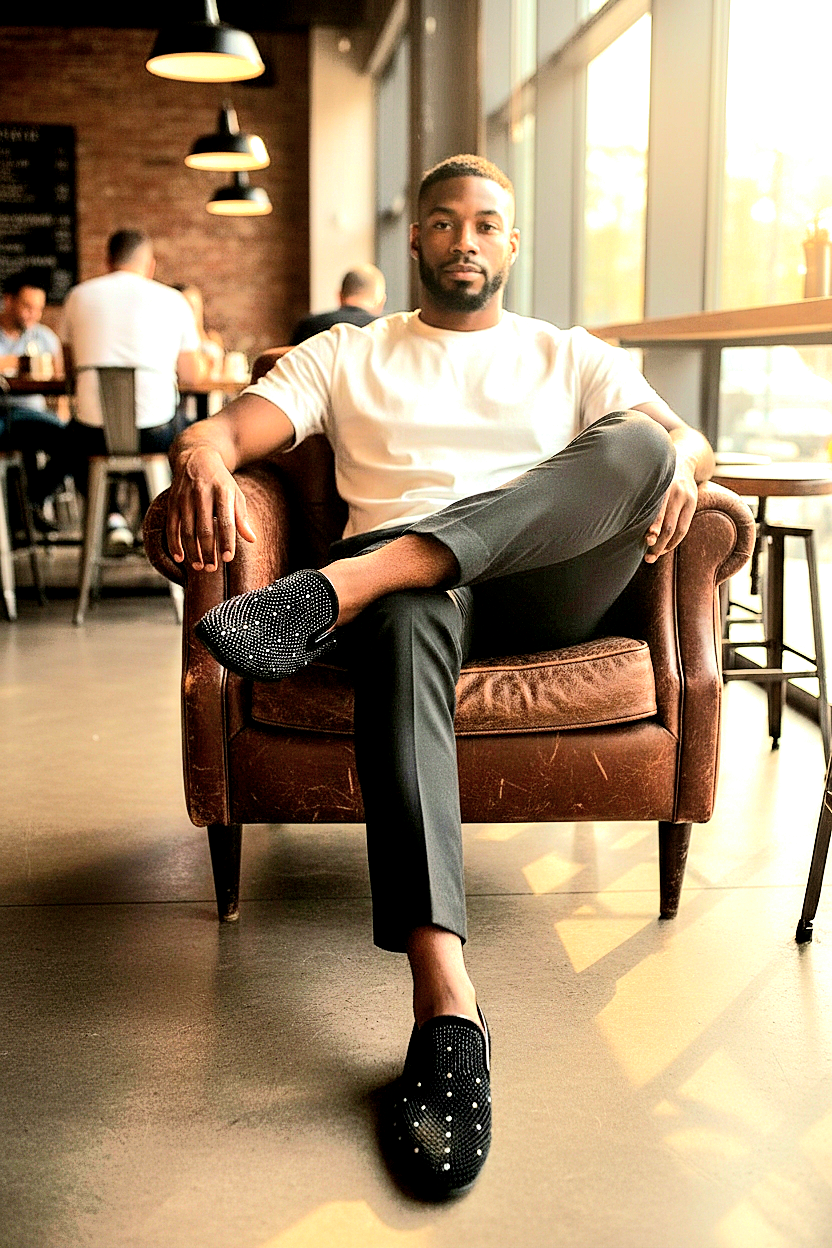 Oxford Moccasins Crystal-Luxury Loafers