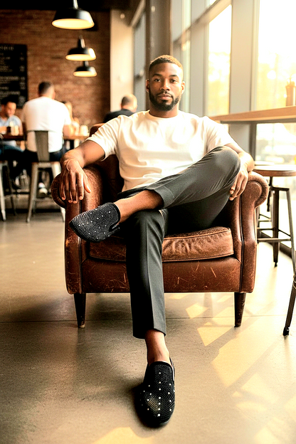 Oxford Moccasins Crystal-Luxury Loafers