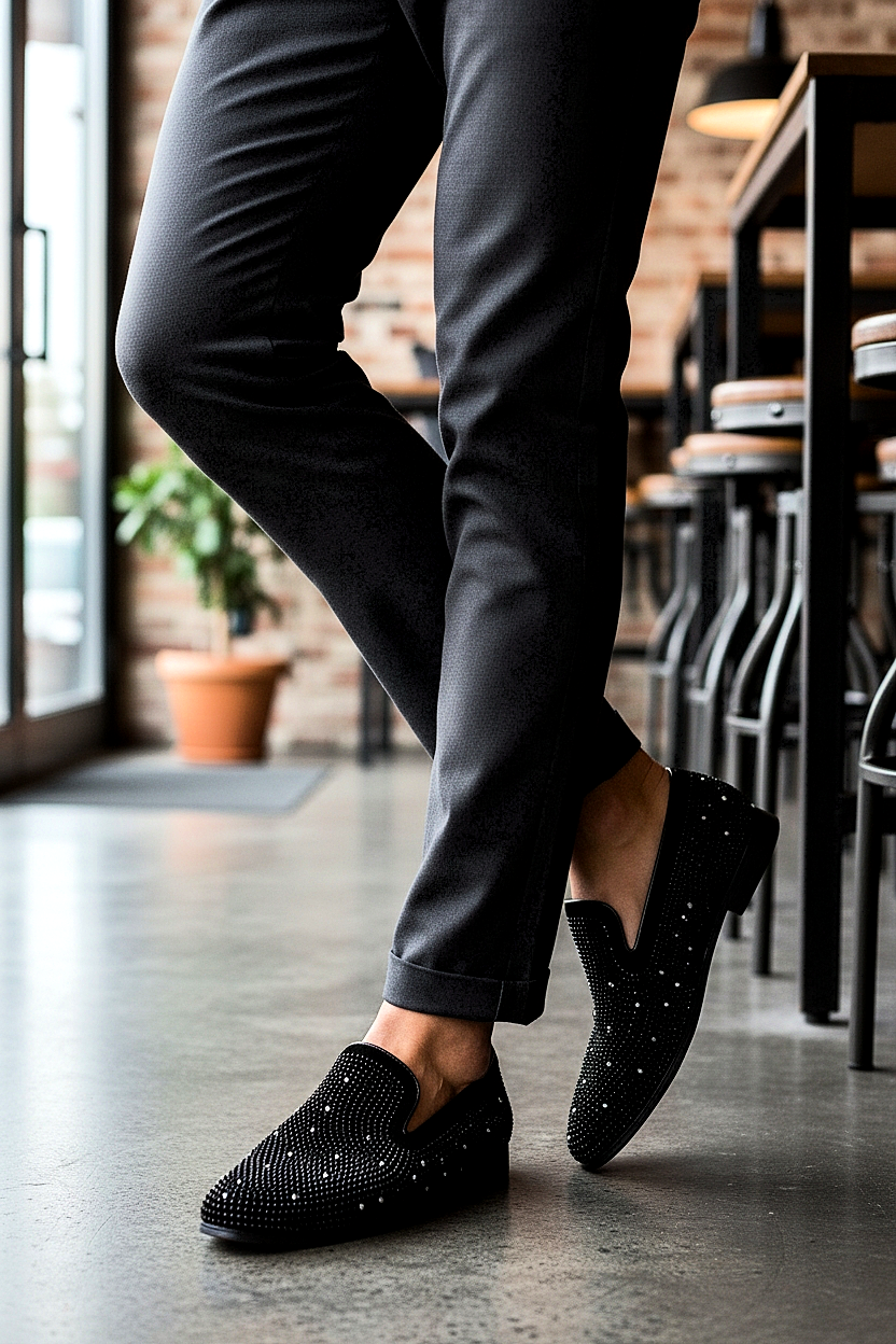 Oxford Moccasins Crystal-Luxury Loafers