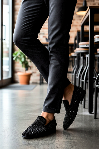 Oxford Moccasins Crystal-Luxury Loafers