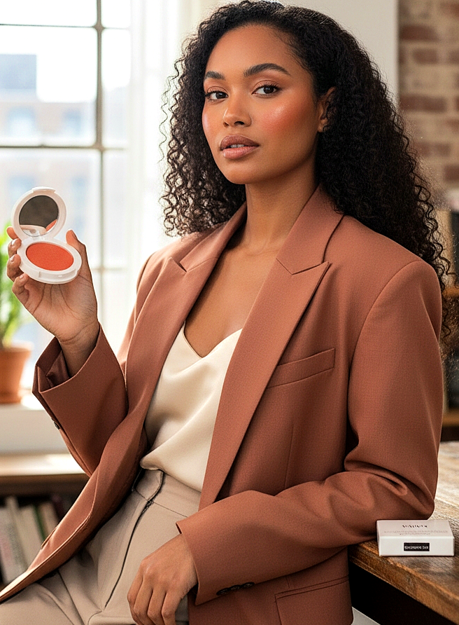 JTEN'S Compact Radiant Silk Highlight Blush-Powders
