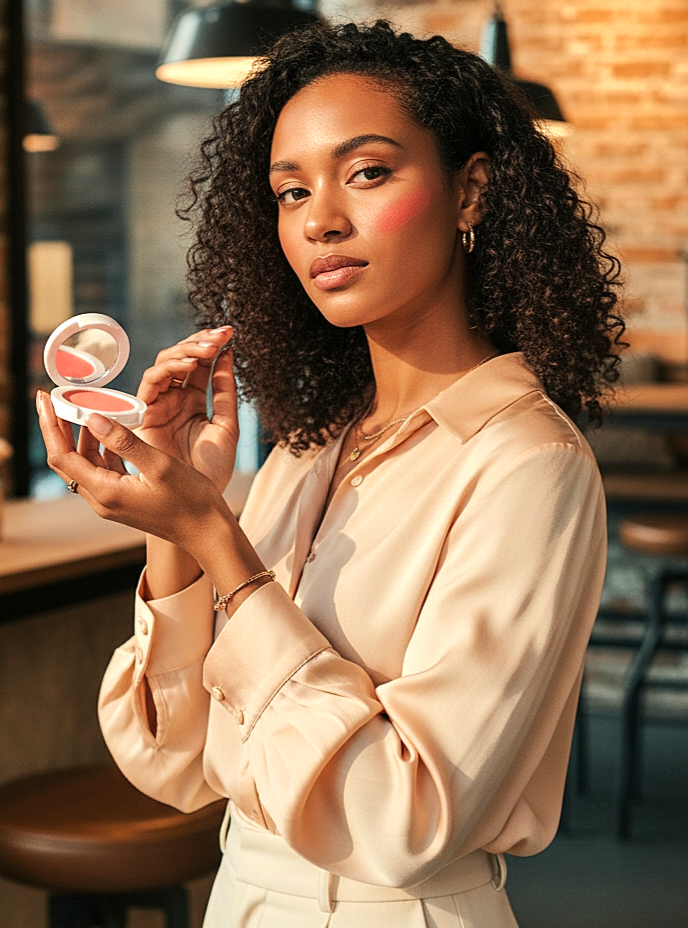 JTEN'S Compact Radiant Silk Highlight Blush-Powders