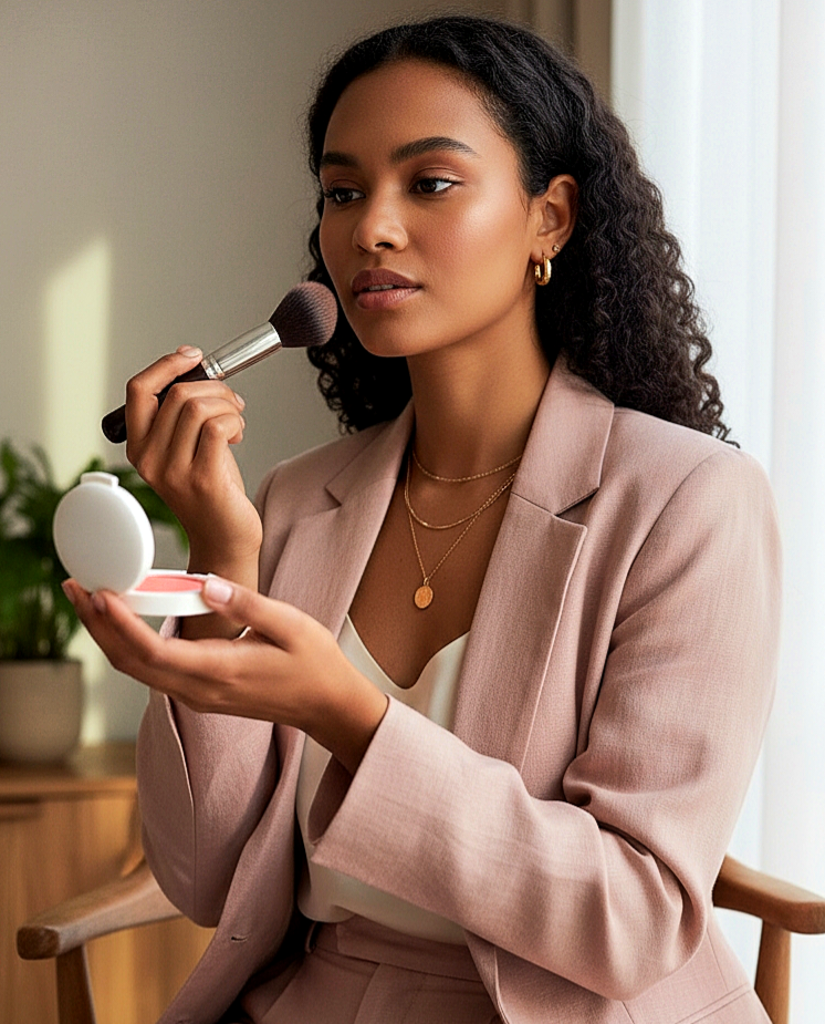 JTEN'S Compact Radiant Silk Highlight Blush-Powders