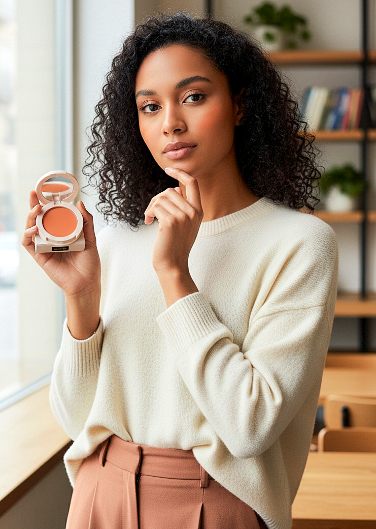 JTEN'S Compact Radiant Silk Highlight Blush-Powders