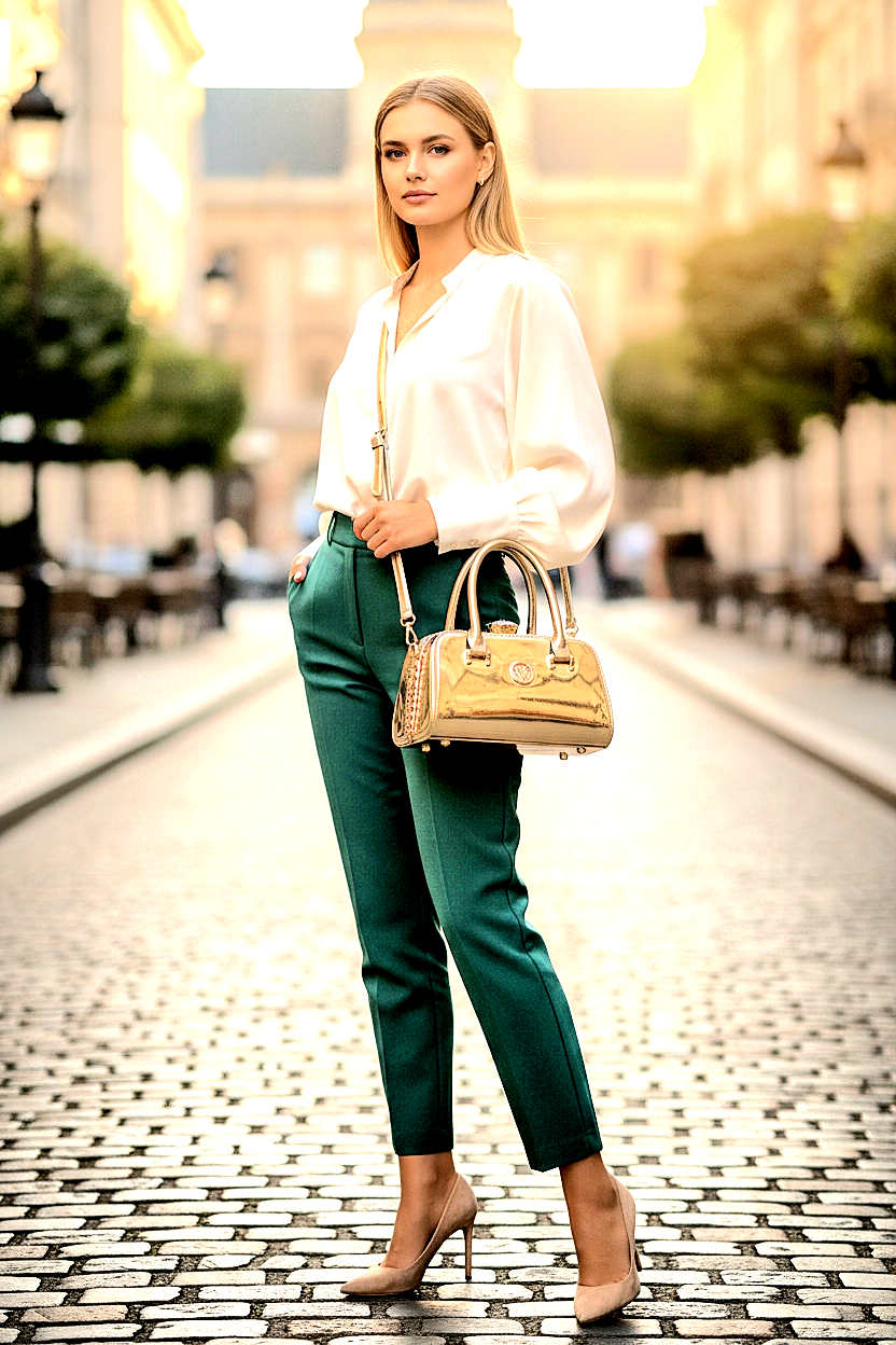 Rhinestone Bedazzled Satchel-Style Clutch Purse