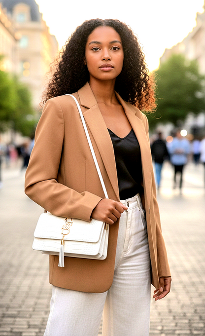 Crocodile-Embossed Luxury Leather Shoulder Bags