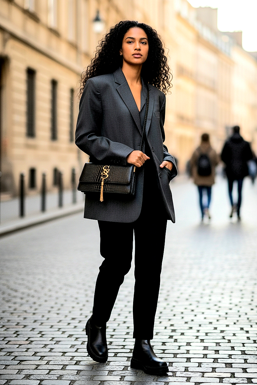 Crocodile-Embossed Luxury Leather Shoulder Bags