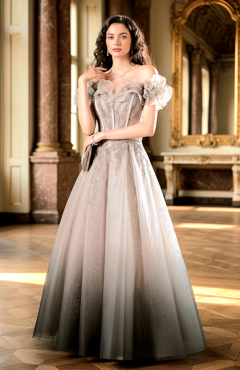 Stylish French Banquet Gown