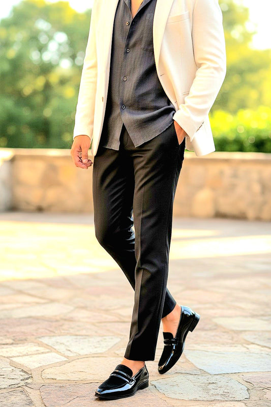 Men's Tuxedo Patent Classic Velvet Loafers