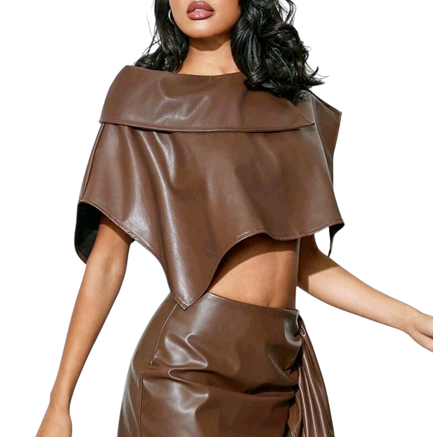 Asymmetrical Collar Poncho Top