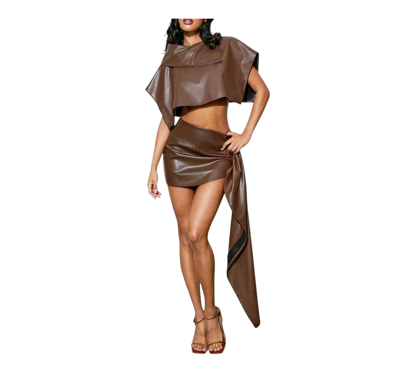 Asymmetrical Collar Poncho Top