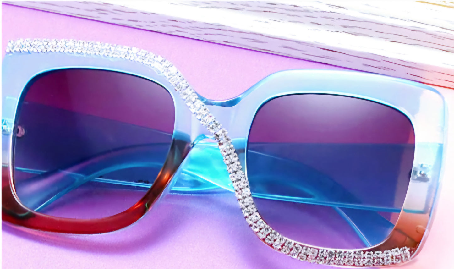 Oversized Luxury Rhinestone Sunglasses