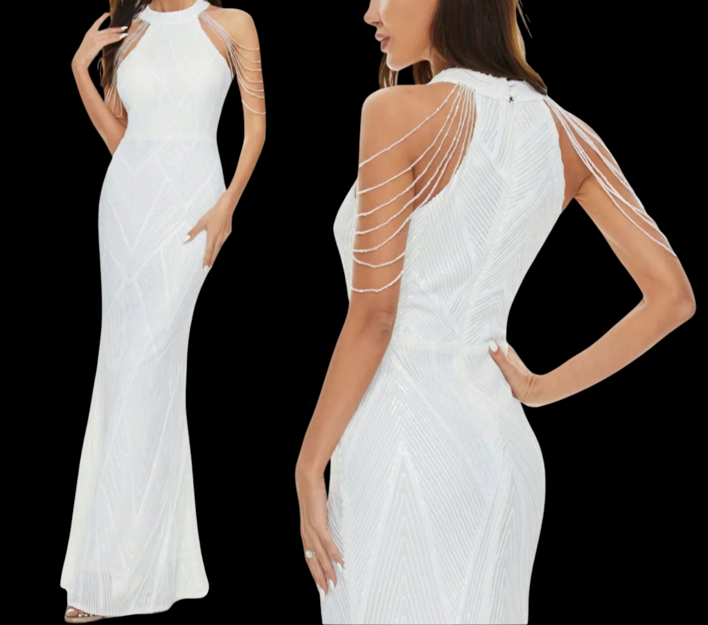 Glitzy Fishtail Dress
