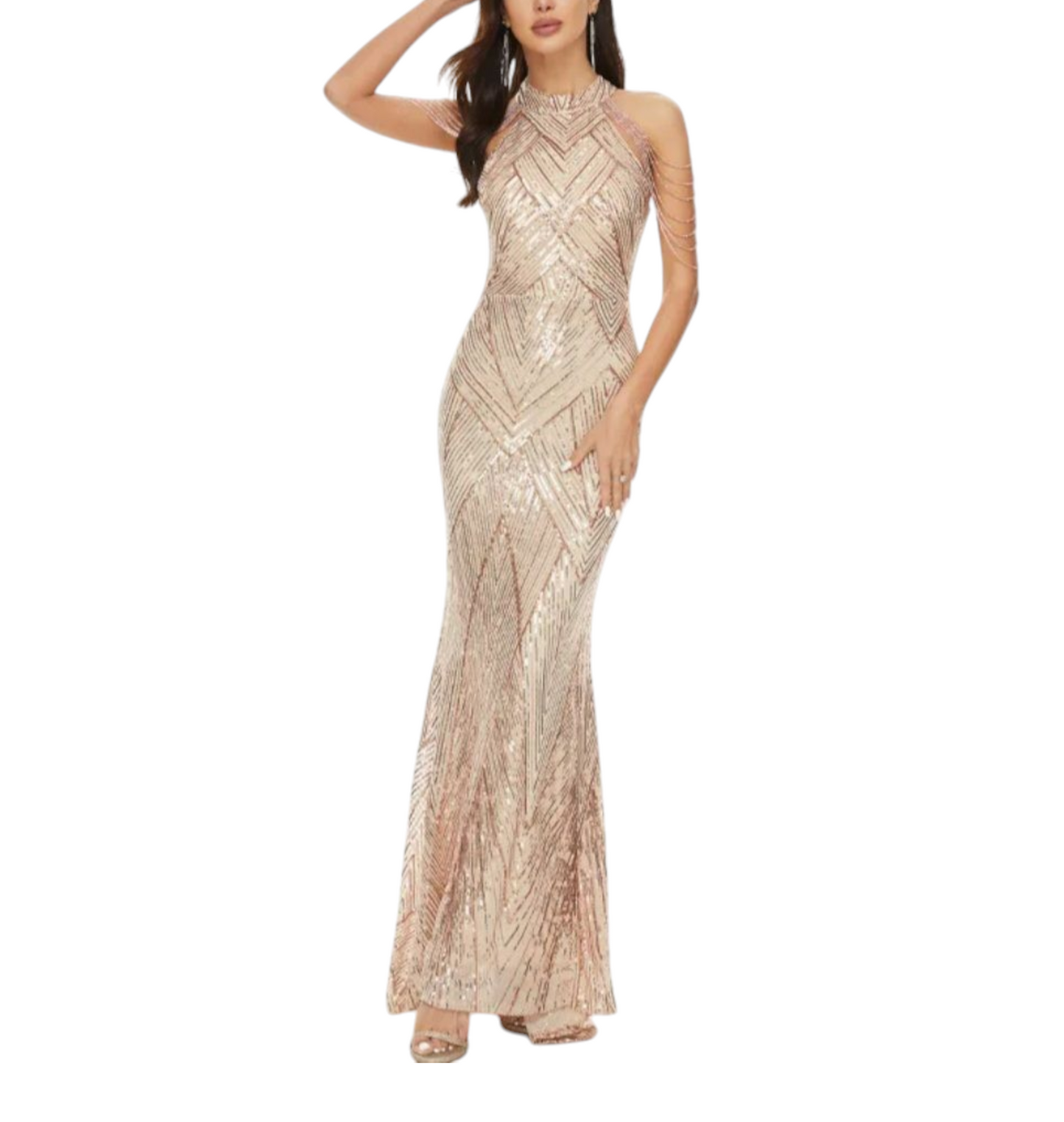 Glitzy Fishtail Dress