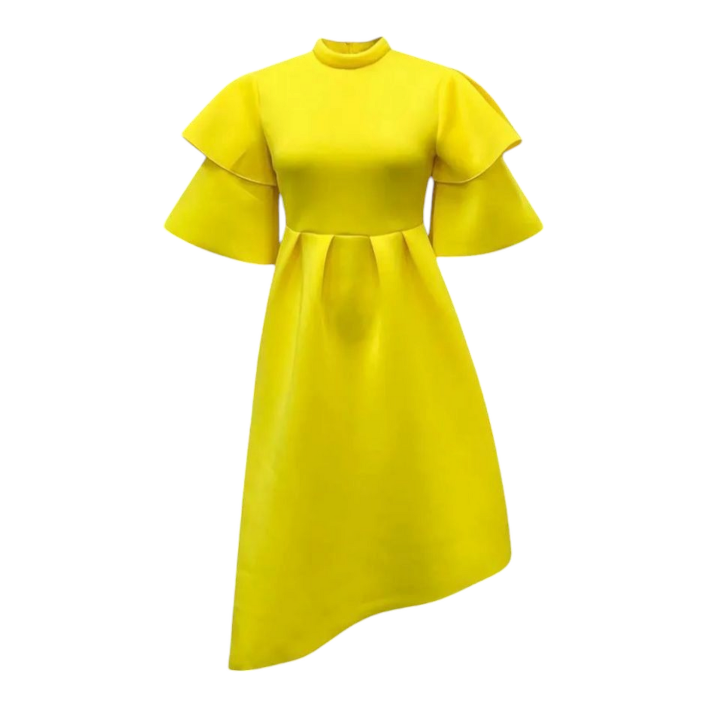 Elegant Summer Dress With Lotus-Sleeves
