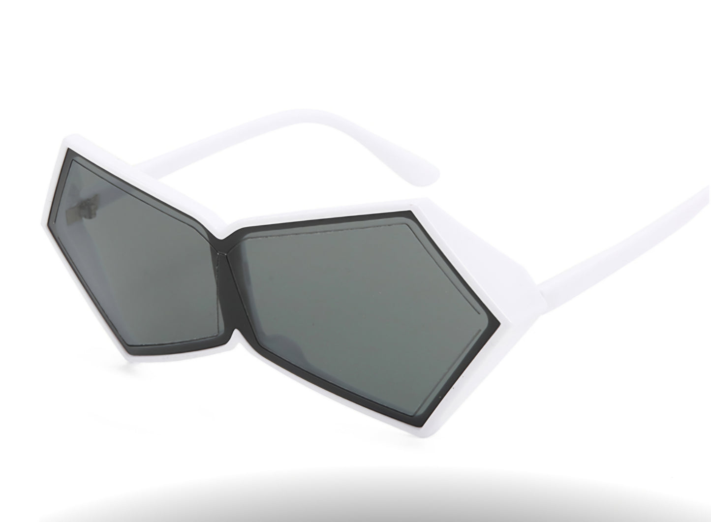 Black & White Polygonal Integrated Sunglasses
