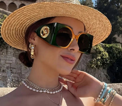 Retro Oversized Square Sunglasses