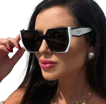 Chic Flat Top Bold Cat-Eyed Sunglasses