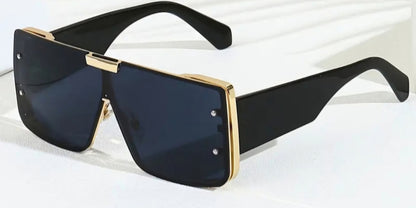 Luxury Retro Squared Gold-Tone Sunglasses