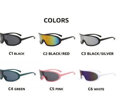Futuristic Shield Punk Sports Sunglasses