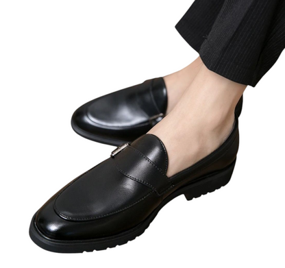 Italian Genuine Leather Penny-Loafers