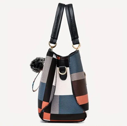 Stylish Geometric Colorblock Handbags