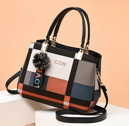 Stylish Geometric Colorblock Handbags