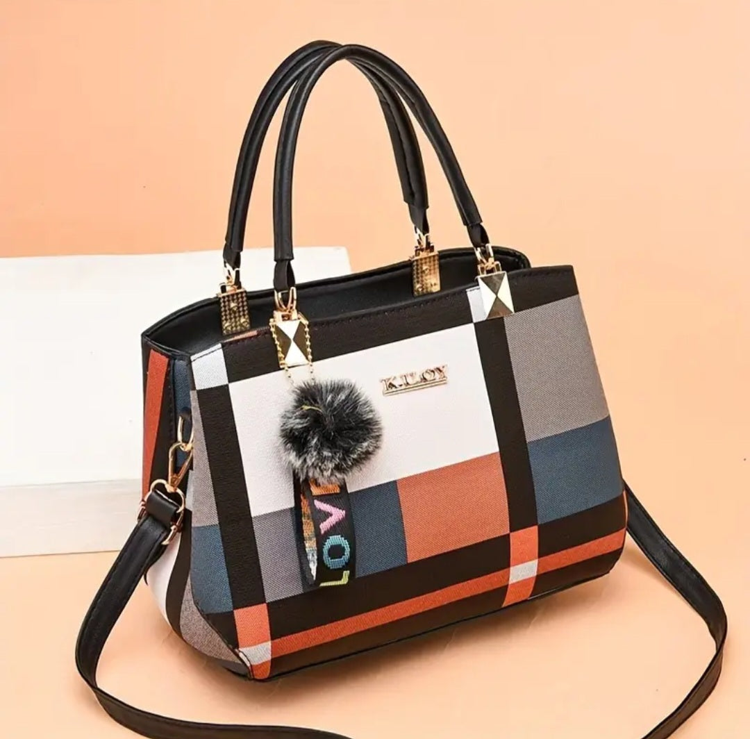 Stylish Geometric Colorblock Handbags