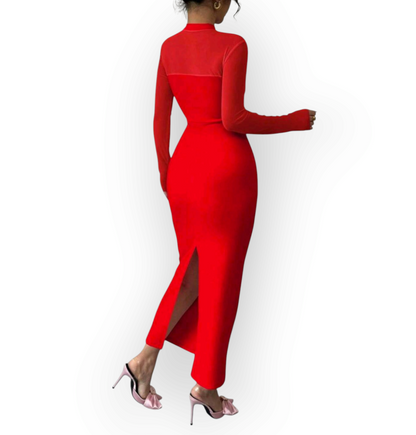 Elegant Tulle Midi Dress